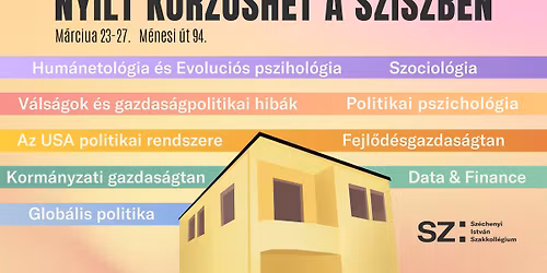 Ny\u00edlt kurzush\u00e9t a SZISZ-ben! - 2026. m\u00e1rcius 23-27.