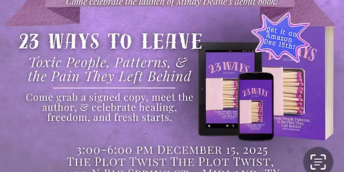Book Signing "23 Ways to Leave" with Mindy Deane