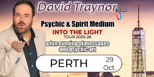 A fun evening of mediumship & psychic art in Perth, Scotland with David Traynor.