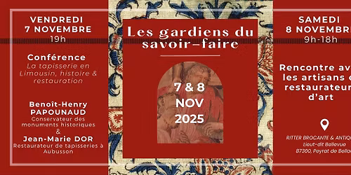 Rencontre des artisans d'art & restaurateurs