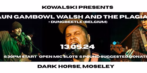 Shaun Gambowl Walsh + the Plagiarists w\/ Dungbeetle @ Club Kowalski 