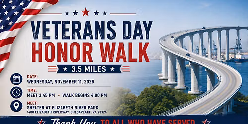 \ud83c\uddfa\ud83c\uddf8 Veterans Day Honor Walk (3.5 Miles) \ud83d\udc5f
