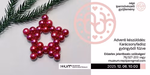 Adventi k\u00e9sz\u00fcl\u0151d\u00e9s: Kar\u00e1csonyfad\u00edsz gy\u00f6ngyb\u0151l f\u0171zve