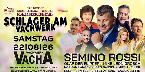 Schlager am Vachwerk 2026