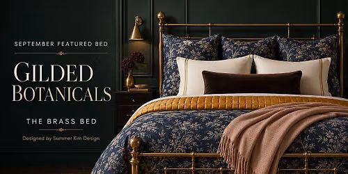 "Gilded Botanicals" The Brass Bed by Summer Kim Design
