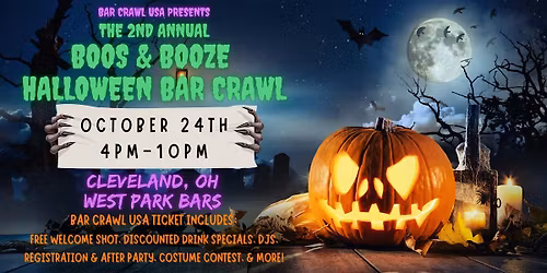 Cleveland Boos & Booze Halloween Bar Crawl: West Park Bars