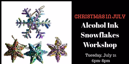 DIY Workshop - Alcohol Ink Snowflakes