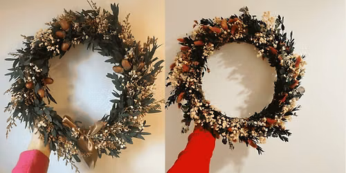 Autumn Dried Flower Wreath Decorating Workshop