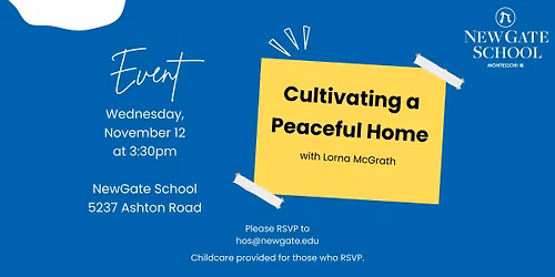Cultivating a Peaceful Home \u2013 A Free Parent Event w\/Lorna McGrath