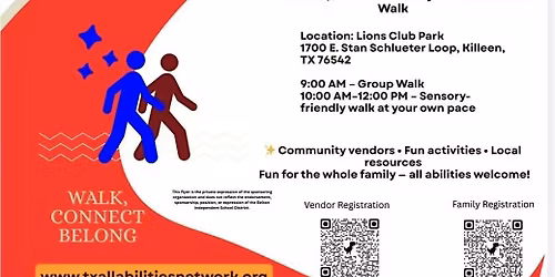 All Abilities, One Community: Killeen Autism Walk