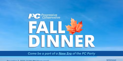 Fall Dinner 2025 | PC Party of Manitoba