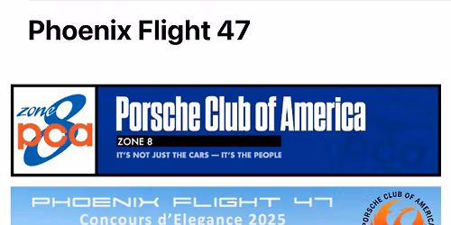 AZPCA PHOENIX FLIGHT 47 Concours d'Elegance 2025