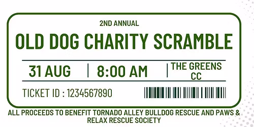 2nd Annual Old Dog Charity Scramble