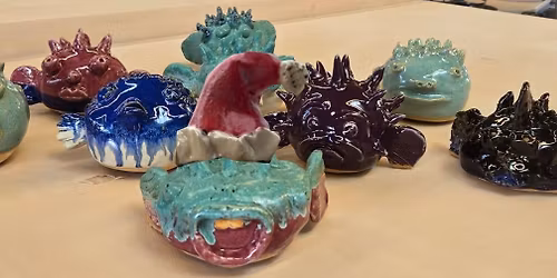 Puffer Fish with Christmas Hat