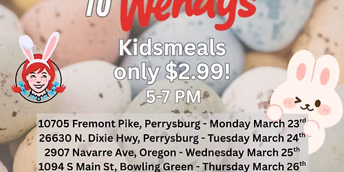 Easter Bunny at Wendy's on Main St in Bowling Green!