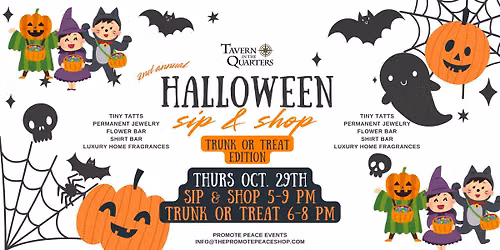 2nd Annual Halloween Sip & Shop - Trunk or Treat Edition @ Tavern in The Quarters