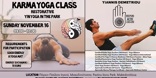 Restorative - Yin Yoga at the Park