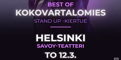 Sami Hedberg - Best of Kokovartalomies \/ Helsinki, Savoy-teatteri