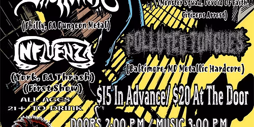 Angry Corpses, Fright, Skullovich, Polluted Tongues, Influenza