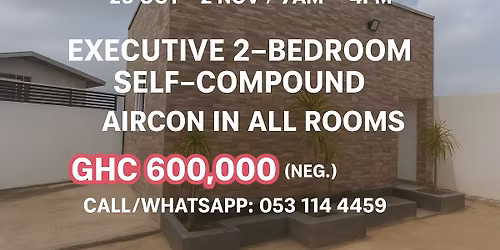 Hot Viewing: Executive 2-Bedroom Self-Compound House \u2014 Tema Community 25 (Near Adom Estate)