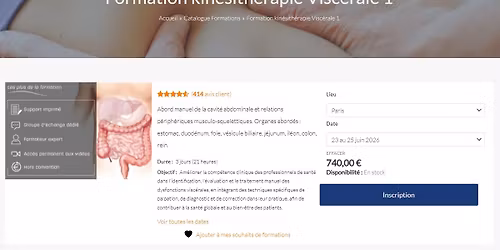 Formation Kin\u00e9sith\u00e9rapie Visc\u00e9rale \u2013 Niveau 1