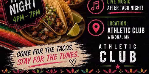 Taco Night and DJ Pinky Toe Live at the Club!