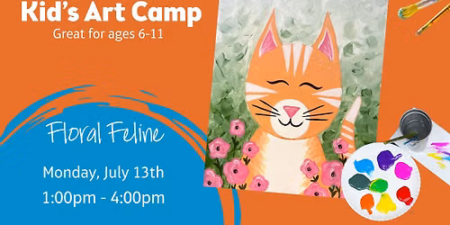 Kid's Art Camp - Floral Feline
