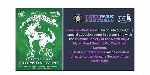 St. Pittie's Day Adoption Event x Mare Island Brewing + Humane Society of the North Bay