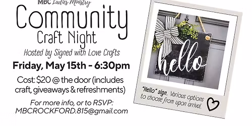 Ladies Community Craft Night 