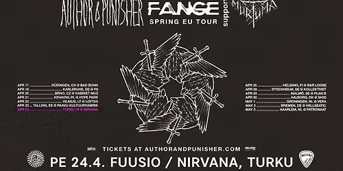 Author & Punisher, FANGE, Murtuma @ Fuusio Nirvana, Turku 