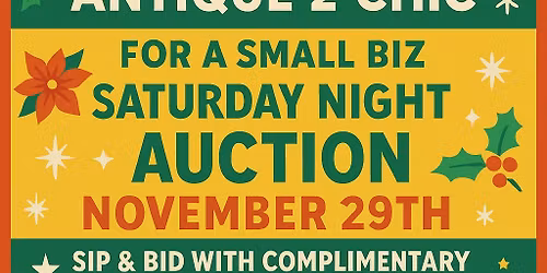 Small Biz Saturday Night Auction!