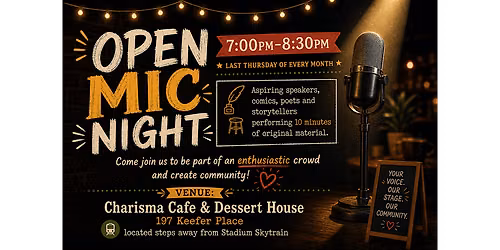 OPEN MIC NIGHT @ Charisma Cafe