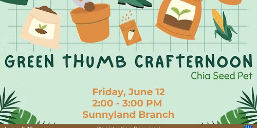 Green Thumb Crafternoon: Chia Seed Pet