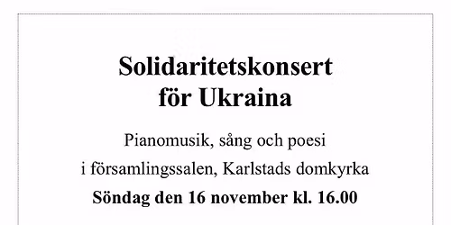 Solidaritetskonsert f\u00f6r Ukraina