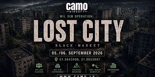 Airsoft MIL-SIM pas\u0101kums "Lost City: Black Market"