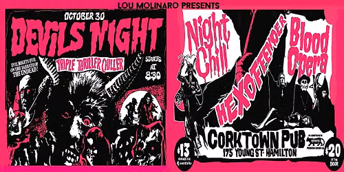 Devil's Night w. Night Chill, Hexoffender & Blood Opera - Corktown Pub