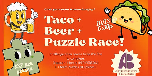 Tacos, Beer & Puzzle Race | $32\/Person
