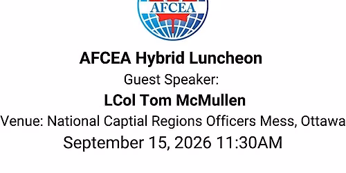 AFCEA September Hybrid LUNCHEON: LCol Tom McMullen