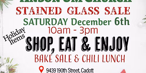 HOLIDAY STAINED GLASS & BAKE SALE