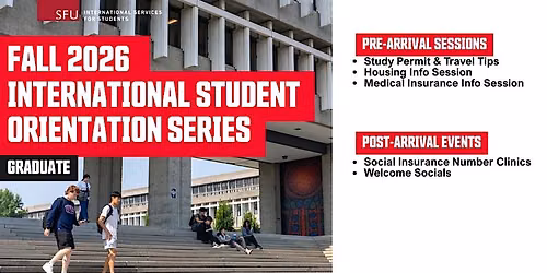 Fall 2026 International Student Orientation Series - Graduate