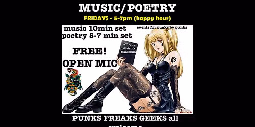 Friday Music\/Poetry Open Mic Happy Hour - Downtown Santa Rosa