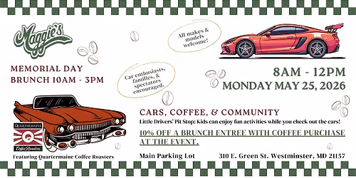 Red, White & Brews: Cars & Coffee at Maggie\u2019s