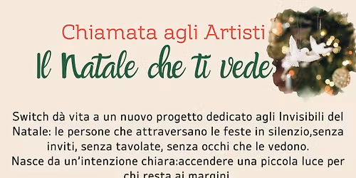 Chiamata agli Artisti - Il Natale che ti vede