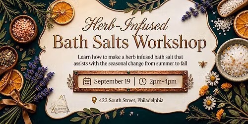 Herb Infused Bath Salt Workshop