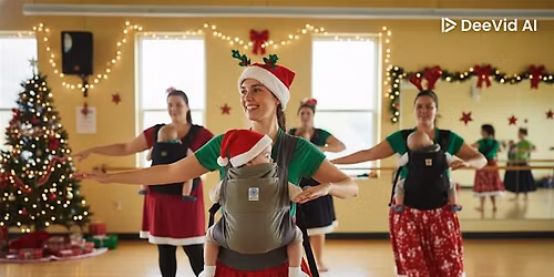 Cuddles And Groove Baby wearing Xmas Dance Party