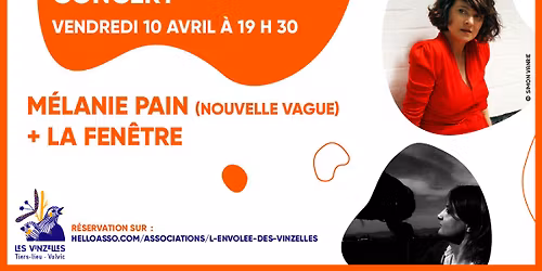 concert : M\u00e9lanie Pain + La Fen\u00eatre