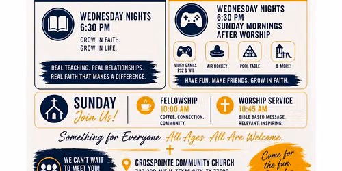 Adult Bible Study at our multi-denominational, Bible based church; CrossPointe Community Church TXC