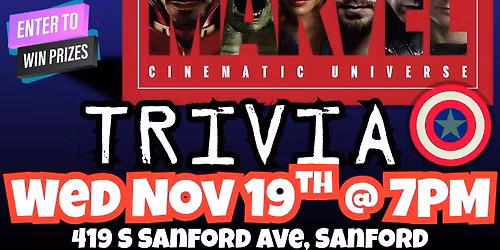 Marval Cinematic Universe Trivia @ Wops Hops - Sanford