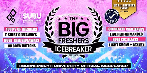Bournemouth's OFFICIAL Big Freshers Icebreaker - UK Largest Freshers Events - Sold Out 10 Years Running \ud83c\udfc6