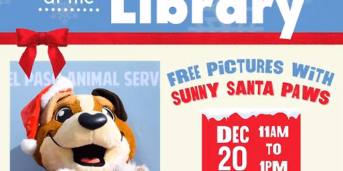 Sunny Santa Paws at the Library